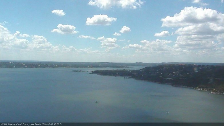 Lake Travis webcam, July 19, 2016 2:35 PM CT