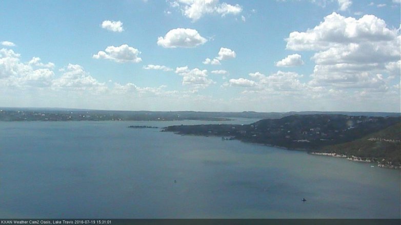 Lake Travis webcam, July 19, 2016 2:45 PM CT