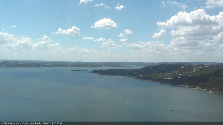 Lake Travis webcam, July 19, 2016 3:00 PM CT