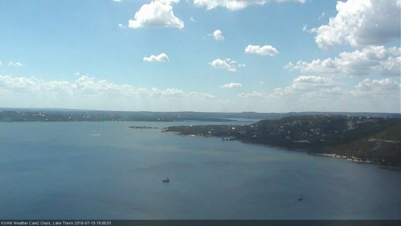 Lake Travis webcam, July 19, 2016 3:10 PM CT