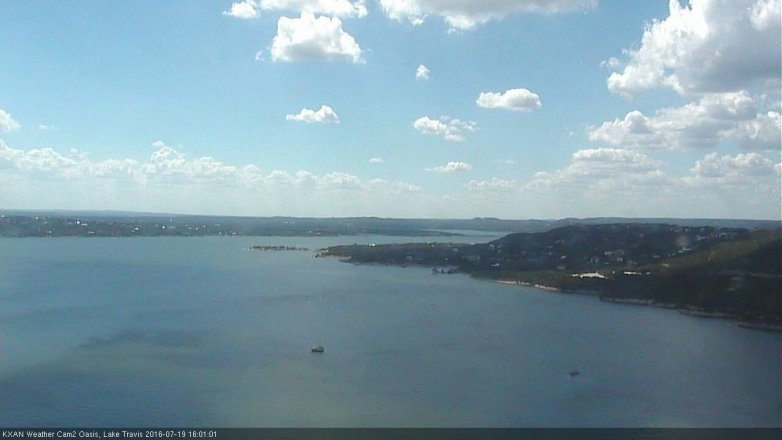 Lake Travis webcam, July 19, 2016 3:15 PM CT