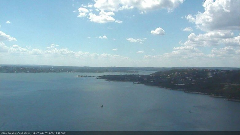 Lake Travis webcam, July 19, 2016 3:25 PM CT