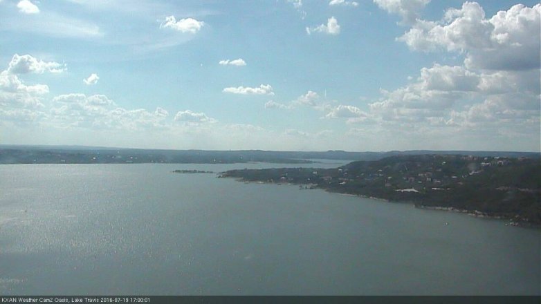 Lake Travis webcam, July 19, 2016 4:25 PM CT