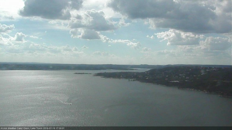 Lake Travis webcam, July 19, 2016 4:35 PM CT