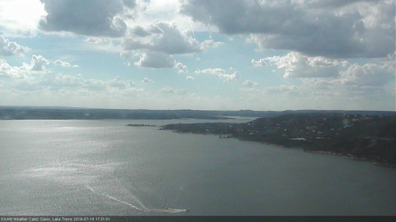 Lake Travis webcam, July 19, 2016 4:45 PM CT