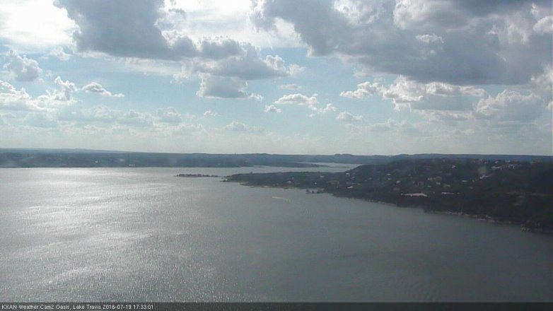 Lake Travis webcam, July 19, 2016 5:00 PM CT
