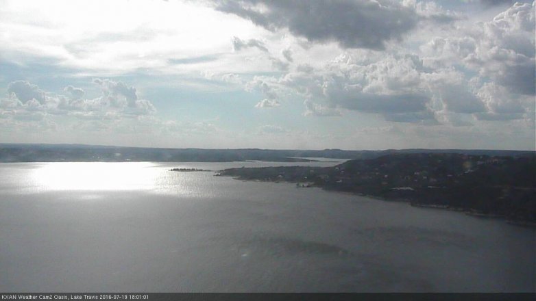 Lake Travis webcam, July 19, 2016 5:05 PM CT