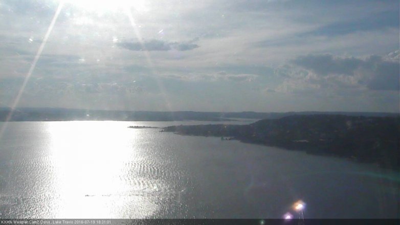 Lake Travis webcam, July 19, 2016 5:45 PM CT