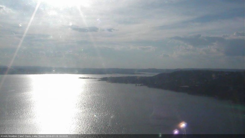 Lake Travis webcam, July 19, 2016 5:55 PM CT