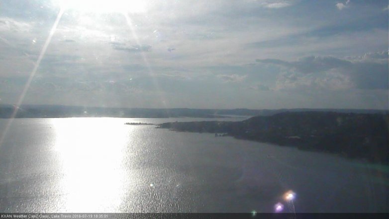 Lake Travis webcam, July 19, 2016 6:05 PM CT