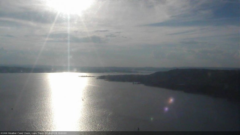 Lake Travis webcam, July 19, 2016 6:20 PM CT
