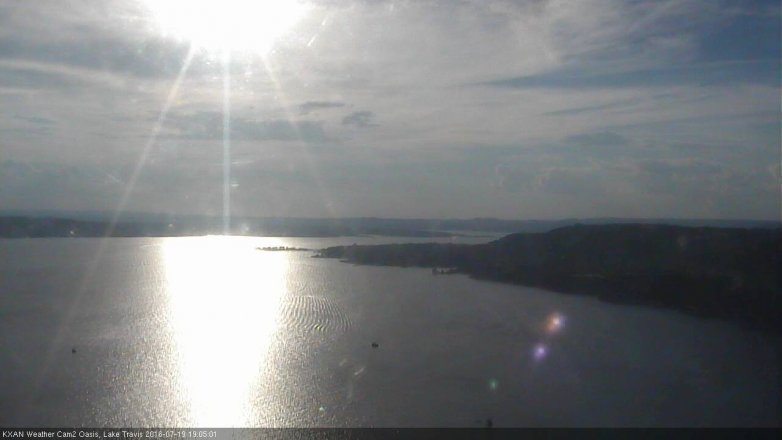 Lake Travis webcam, July 19, 2016 6:35 PM CT