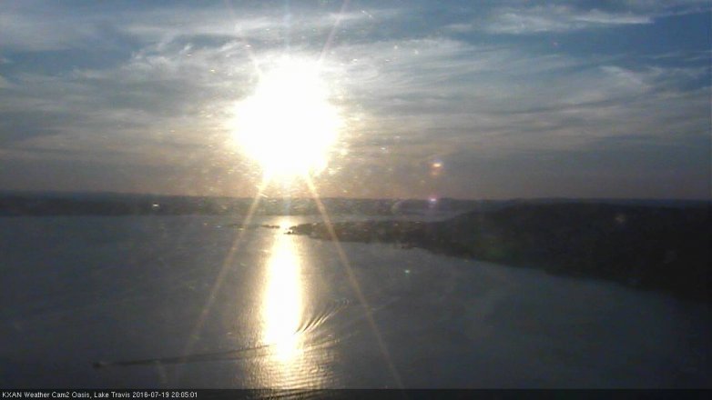 Lake Travis webcam, July 19, 2016 7:15 PM CT