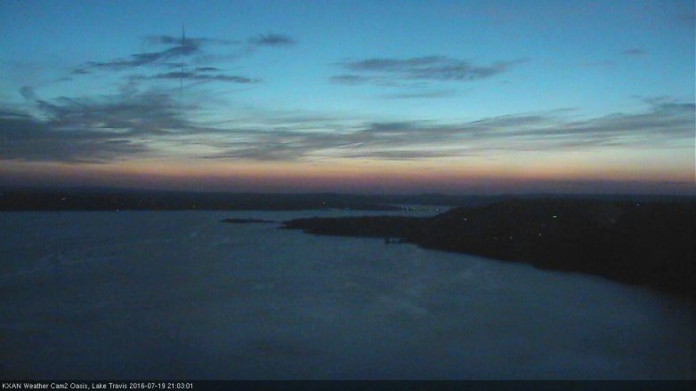 Lake Travis webcam, July 19, 2016 8:15 PM CT