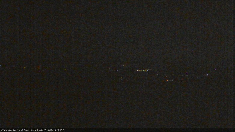 Lake Travis webcam, July 19, 2016 9:10 PM CT