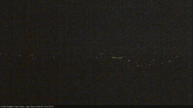 Lake Travis webcam, July 19, 2016 9:25 PM CT