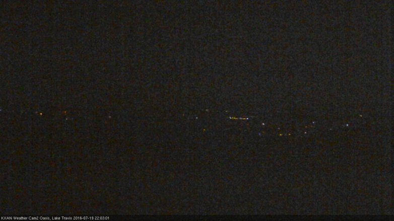 Lake Travis webcam, July 19, 2016 9:30 PM CT
