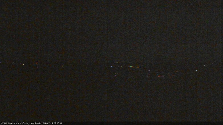 Lake Travis webcam, July 19, 2016 9:45 PM CT