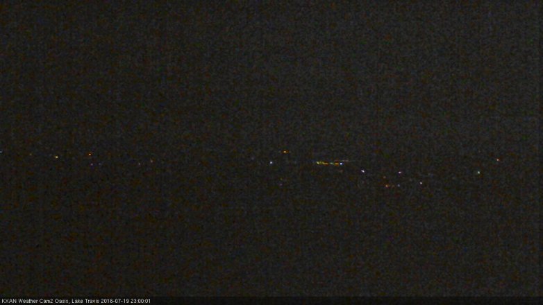 Lake Travis webcam, July 19, 2016 10:30 PM CT