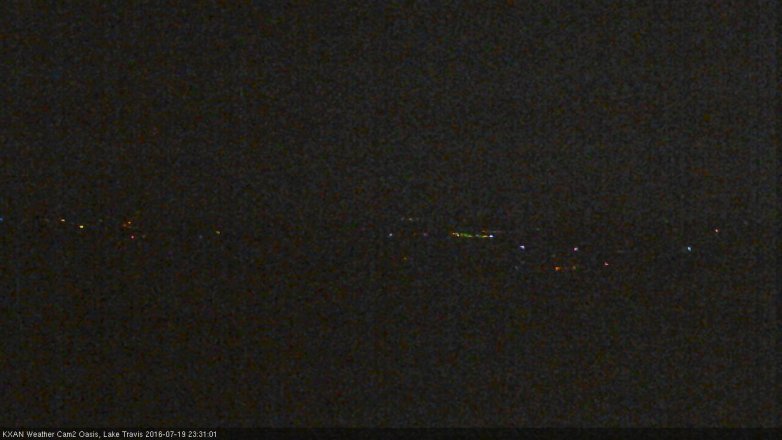 Lake Travis webcam, July 19, 2016 10:50 PM CT