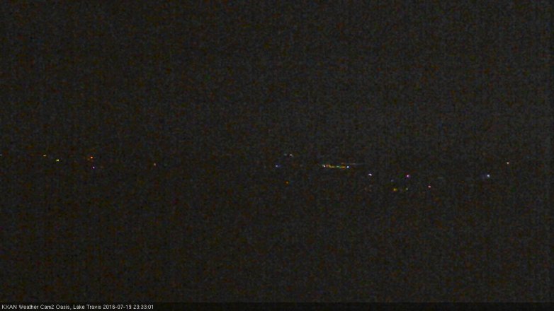 Lake Travis webcam, July 19, 2016 11:00 PM CT