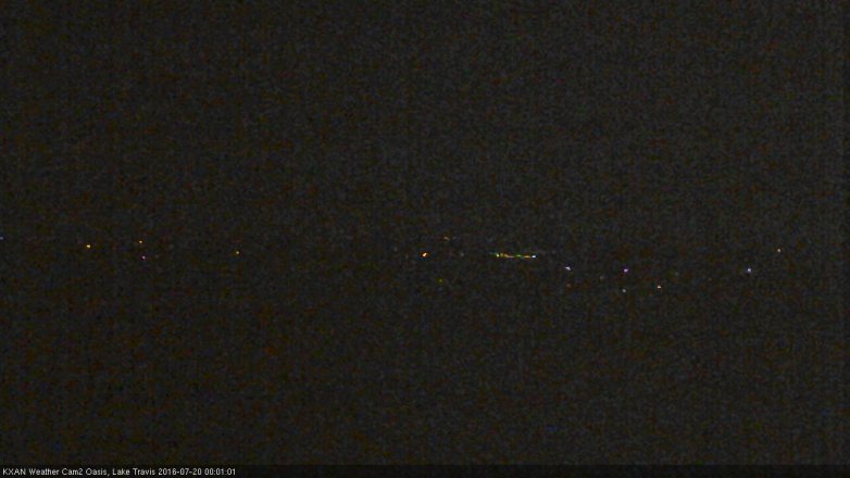 Lake Travis webcam, July 19, 2016 11:05 PM CT