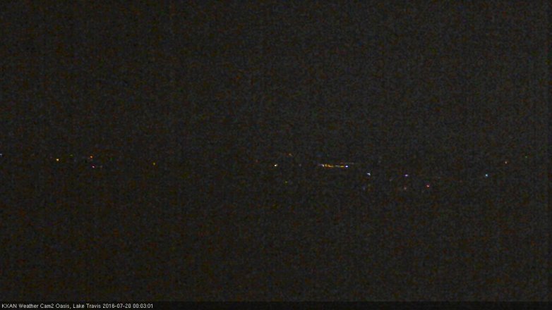 Lake Travis webcam, July 19, 2016 11:15 PM CT
