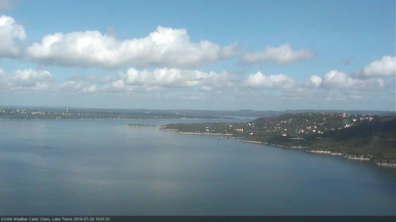 Lake Travis webcam, July 20, 2016 9:10 AM CT