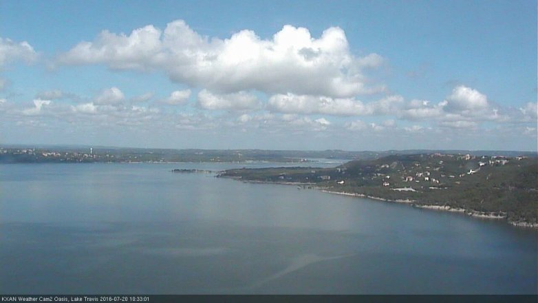 Lake Travis webcam, July 20, 2016 10:05 AM CT
