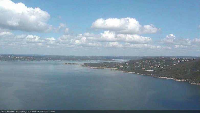 Lake Travis webcam, July 20, 2016 10:20 AM CT