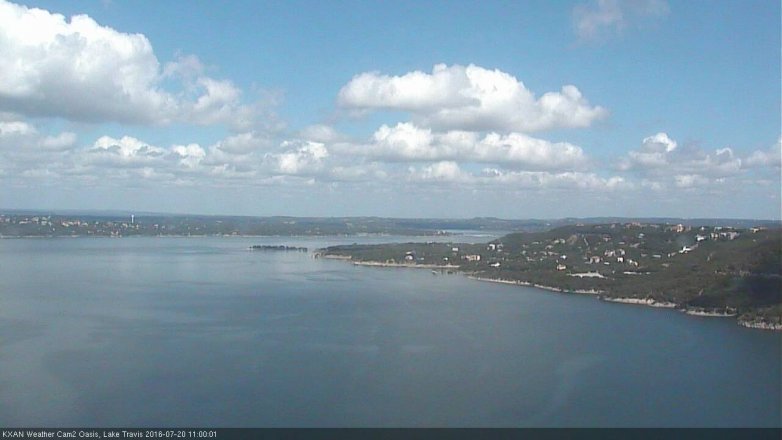 Lake Travis webcam, July 20, 2016 10:25 AM CT