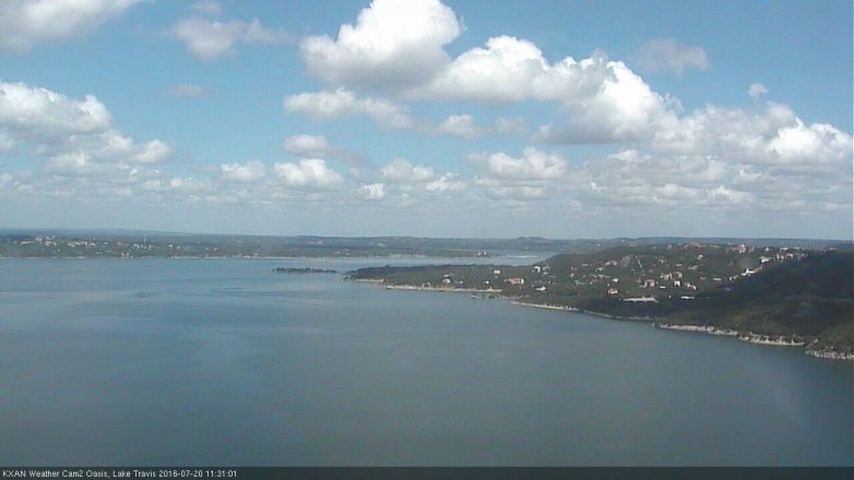 Lake Travis webcam, July 20, 2016 10:45 AM CT