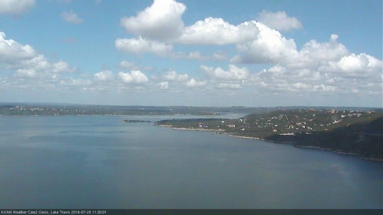Lake Travis webcam, July 20, 2016 10:55 AM CT