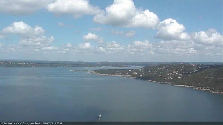 Lake Travis webcam, July 20, 2016 11:00 AM CT