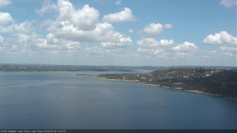 Lake Travis webcam, July 20, 2016 11:15 AM CT