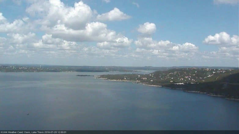 Lake Travis webcam, July 20, 2016 11:25 AM CT