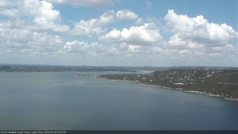 Lake Travis webcam, July 20, 2016 11:45 AM CT