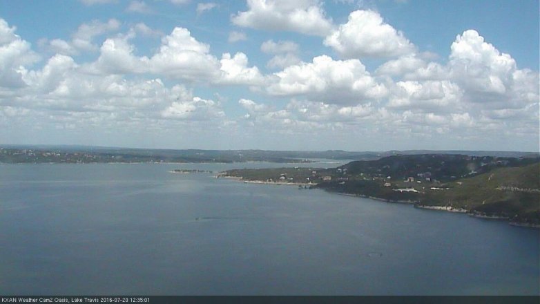 Lake Travis webcam, July 20, 2016 11:55 AM CT