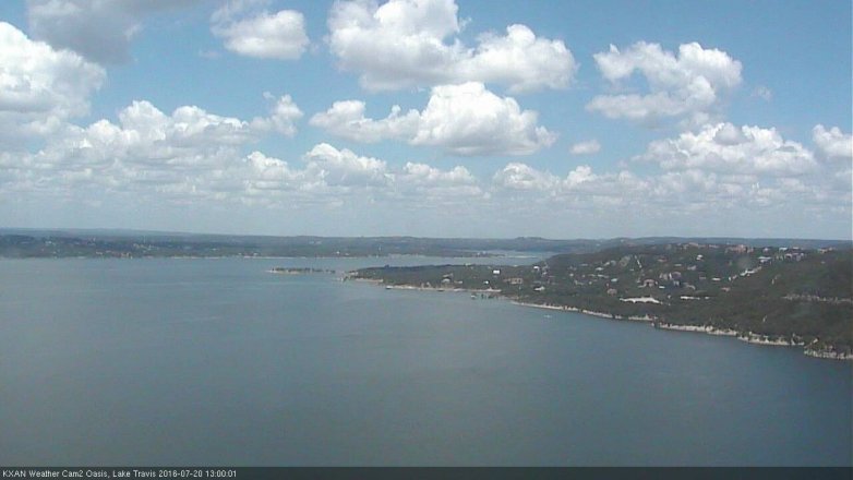 Lake Travis webcam, July 20, 2016 12:10 PM CT