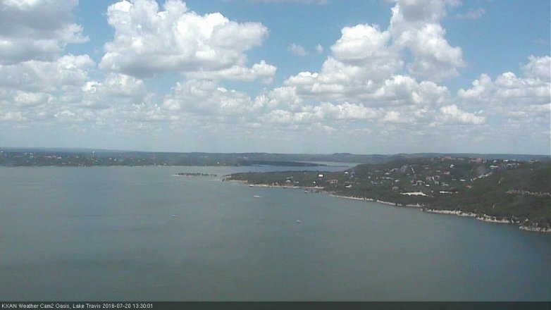Lake Travis webcam, July 20, 2016 12:50 PM CT