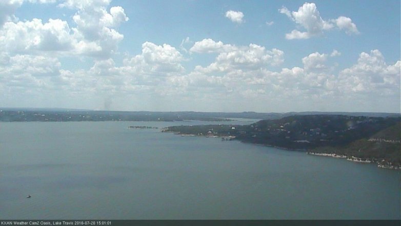 Lake Travis webcam, July 20, 2016 2:30 PM CT