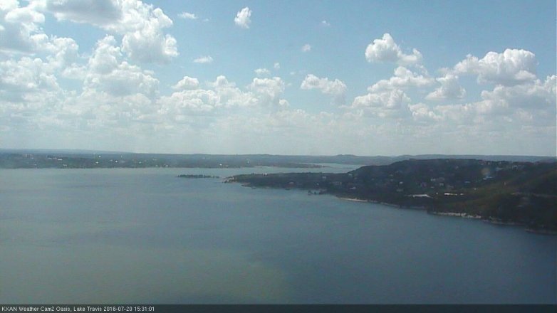 Lake Travis webcam, July 20, 2016 2:50 PM CT