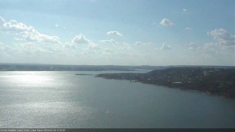 Lake Travis webcam, July 20, 2016 4:40 PM CT