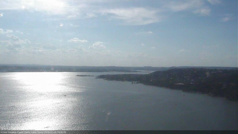 Lake Travis webcam, July 20, 2016 5:05 PM CT