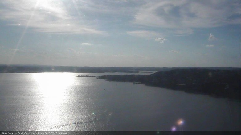 Lake Travis webcam, July 20, 2016 6:05 PM CT