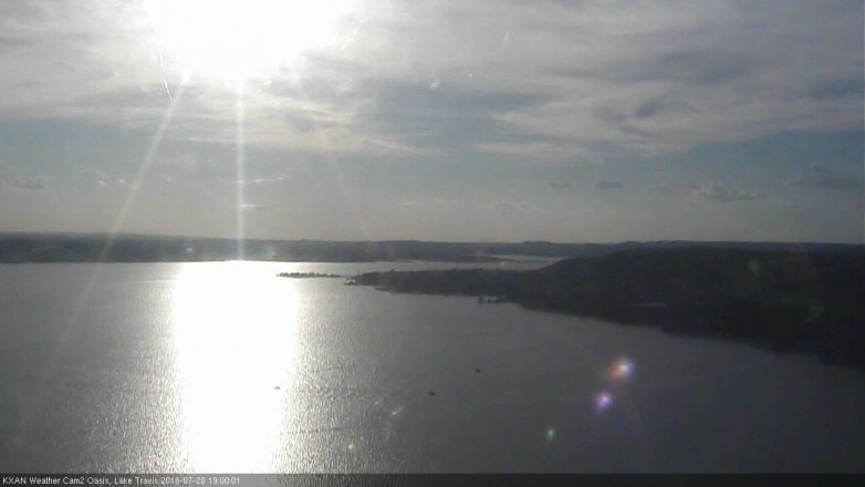 Lake Travis webcam, July 20, 2016 6:10 PM CT