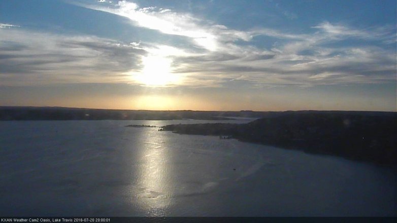 Lake Travis webcam, July 20, 2016 7:10 PM CT