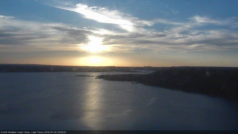 Lake Travis webcam, July 20, 2016 7:35 PM CT