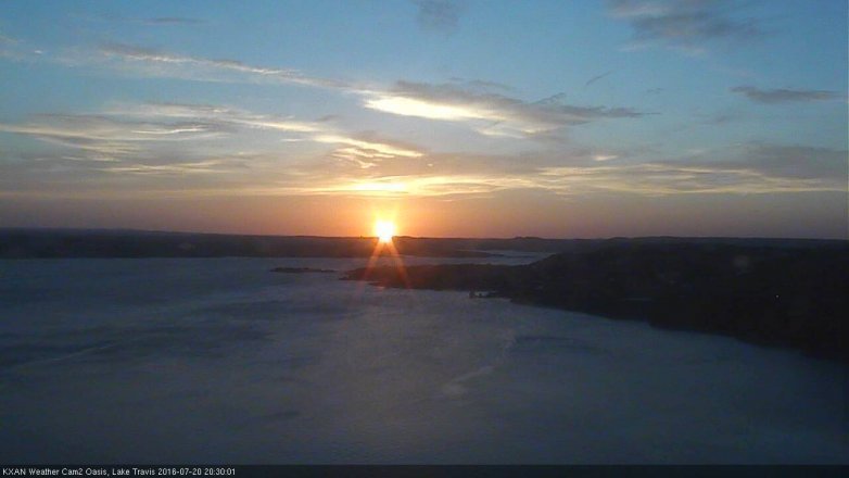 Lake Travis webcam, July 20, 2016 7:45 PM CT