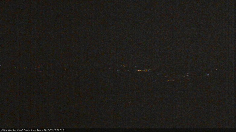 Lake Travis webcam, July 20, 2016 9:05 PM CT